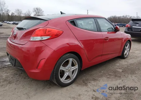2012 Hyundai Veloster Base W/Red/Black from USA, damaged, VIN KMHTC6AD9CU070372